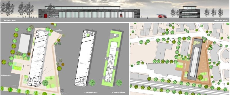 Wettbewerb Feuerwehrhaus Stuttgart Grundriss